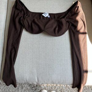 Princess Polly Brown Crop Top